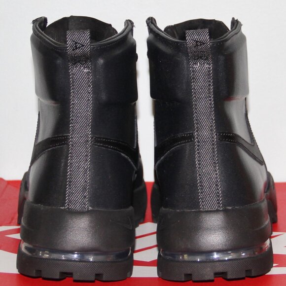 Nike Air Max Goaterra 2.0 Leather Boots Mens 8 Triple Black - Picture 5 of 6